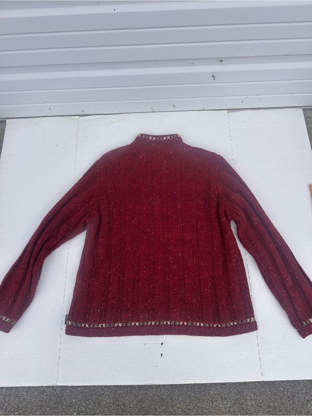 Woolrich Wine-Red Knit Pullover Sweater - Picture 7 of 8